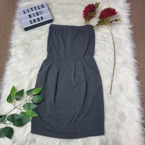 Charlotte Russe Gray Strapless Mini Dress/Size XS